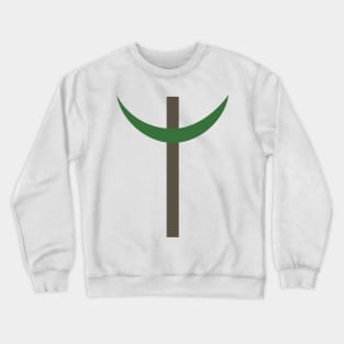 Combination of Crescent with Cross religious symbols in flat design icon Crewneck Sweatshirt